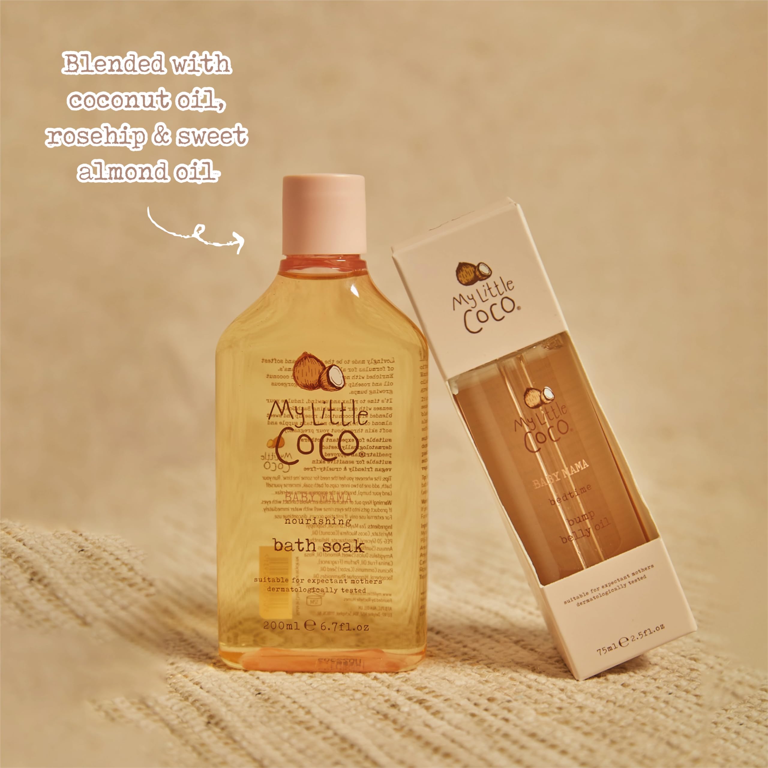 My Little Coco BABY MAMA Nourishing Bath Soak 200ml, White, Sheet Mask - Image 4