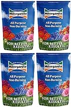 Milorganite All-Purpose Eco-Friendly Slow-Release Nitrogen 6-4-0 Fertilizer, 5 Pound Bag (Pack of 4) - for Lawns, Flowers and Gardens