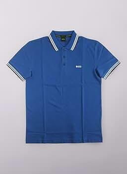 BOSS ストライプポロシャツ 青/白 BOSS ストライプポロシャツ 青/白 BOSS - Cotton-piqué polo