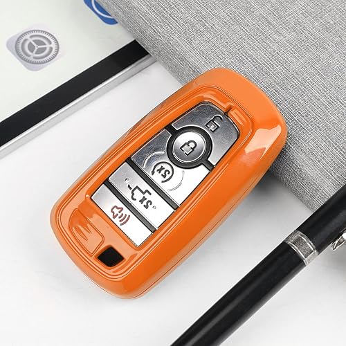 Miniatura 9 de RAZPOY Funda para llavero protector compatible con Ford F-150 Explorer 2018-2023 y Ford Bronco  Bronco Sport 2021-2023 amarillo