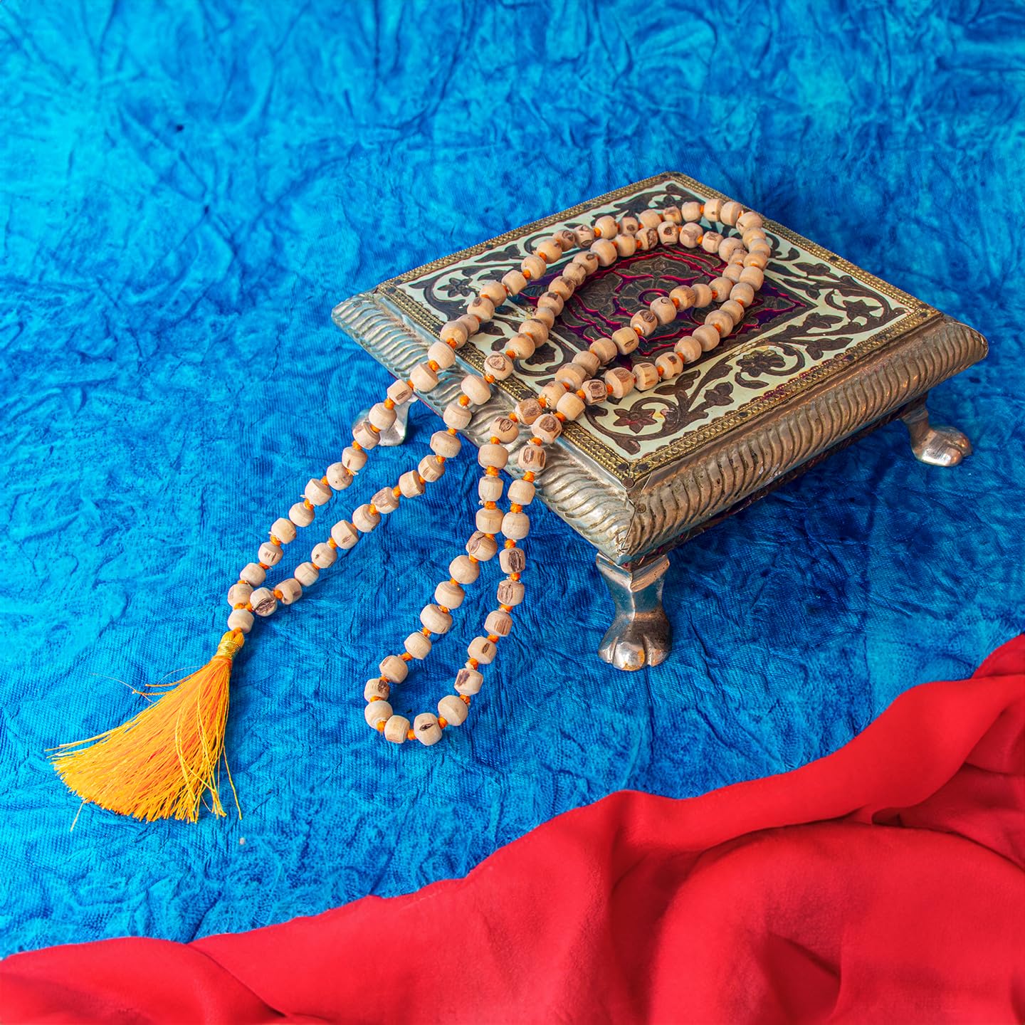 Swaha Tulsi Mala | Natural Lab Certified 108 + 1 Tulsi Beads | Jap Mala | Spritual Japa Mala | Meditation Mala 3