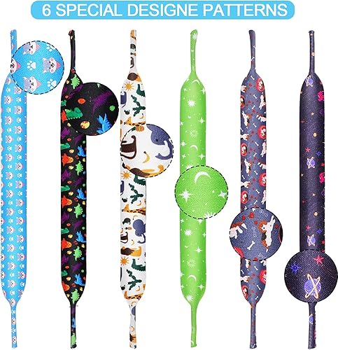 Miniatura 3 de Weewooday 6 piezas de correa para gafas de sol antideslizantes para niños, retenedor de cordón