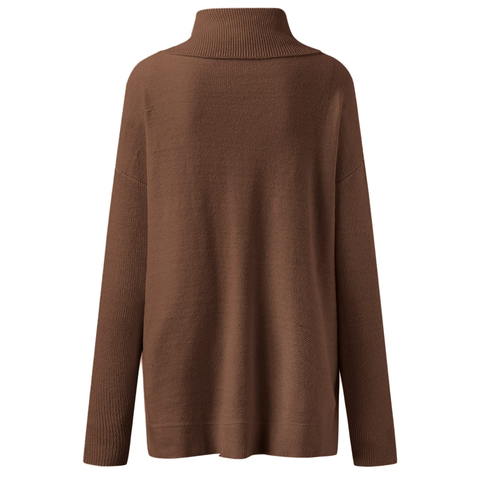 Maglioni da donna a collo alto con maniche a pipistrello sciolto oversize maglioni a maglia grossa per donna felpa tinta unita