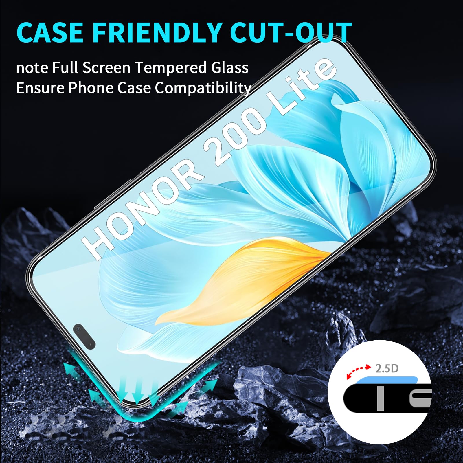 Vetro Temperato Honor X8b X8c 200 Lite - 2 Pezzi Protezione Display