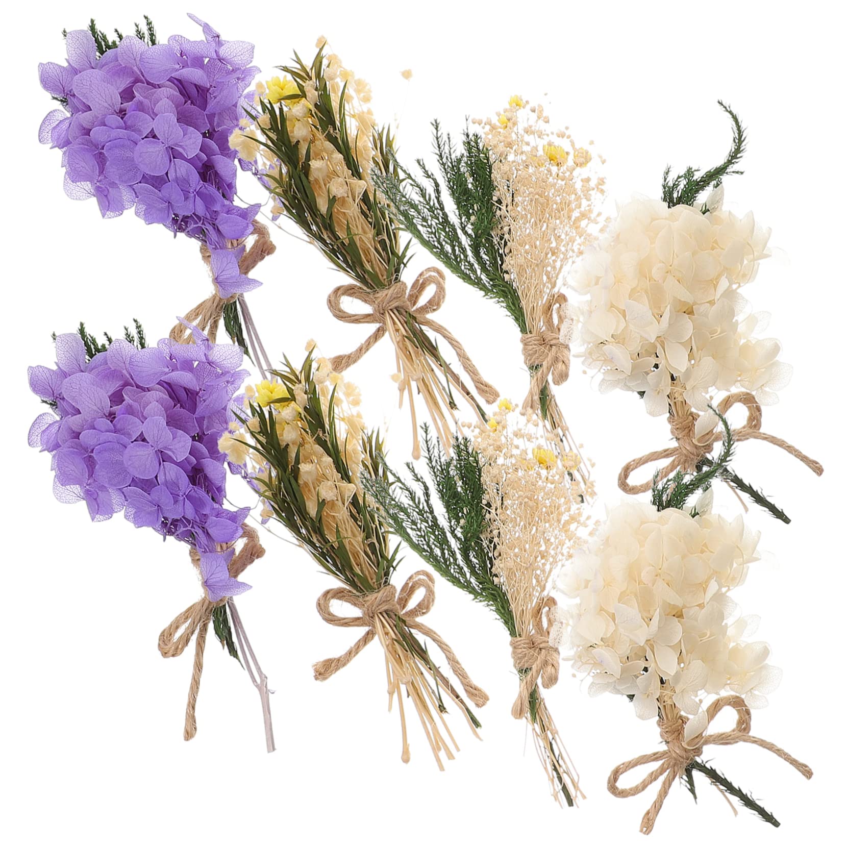 ABOOFAN Lot De 3 Mini Bouquets De Fleurs Séchées 8 Bouquets Décorations Polyvalentes pour Mariage Salon Accessoires De Photographie