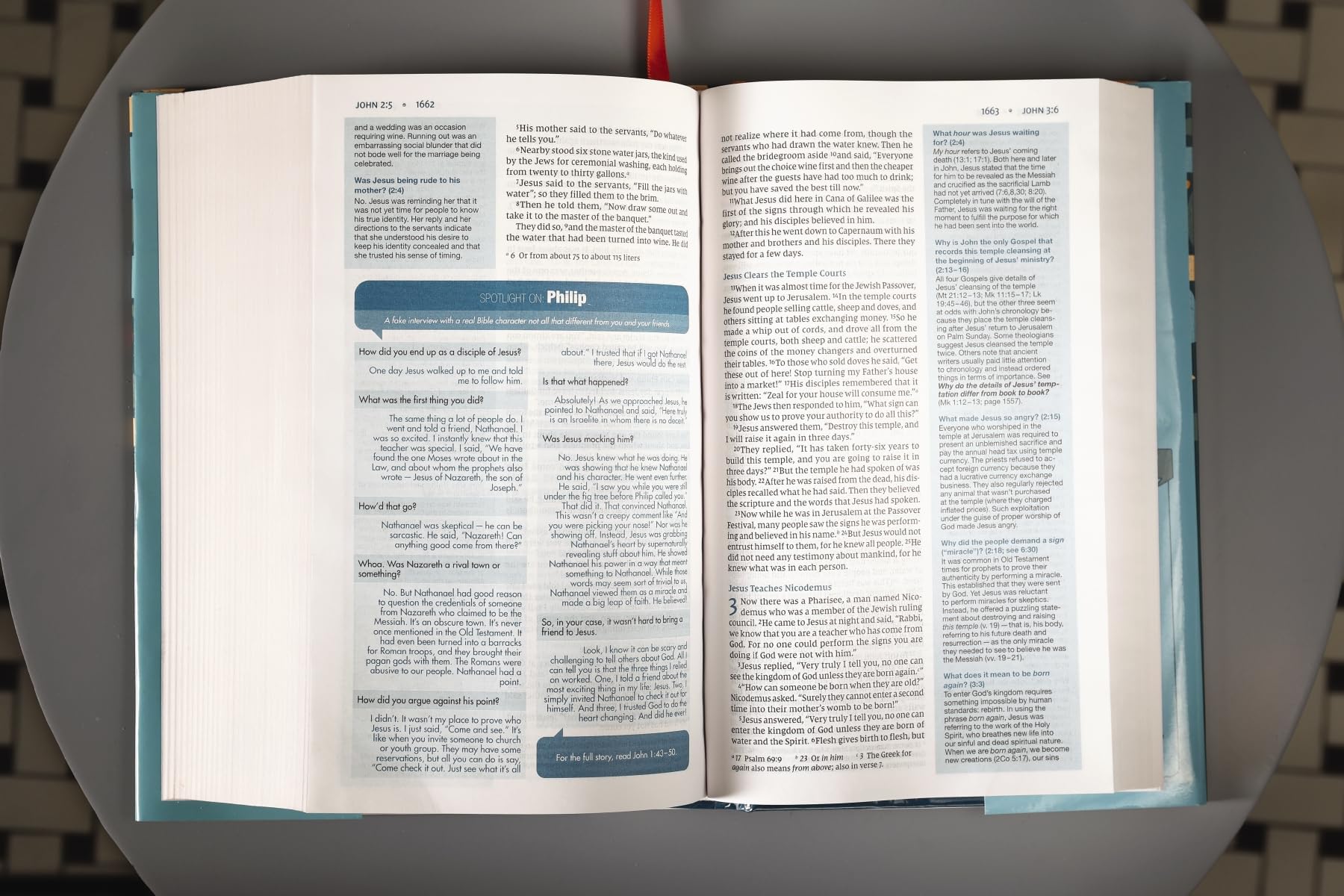 Holy Bible: New International Version, Quest Study Bible for Teens, The Question and Answer Bible, Comfort Print, Charts and Maps, Satin Ribbon Marker