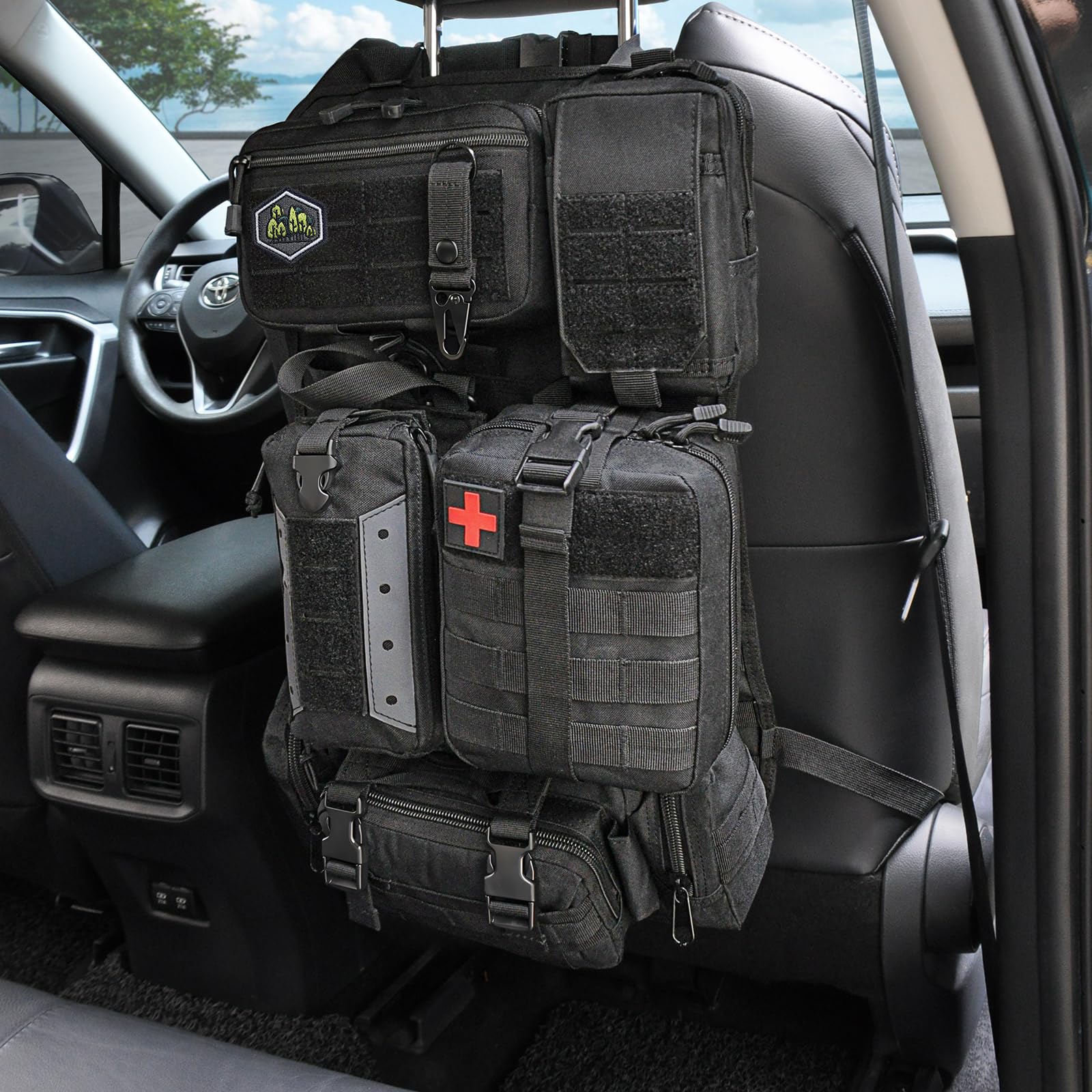 Tactical Car Seat Organiser Molle Auto Organizer Sitz System Back (Style H)