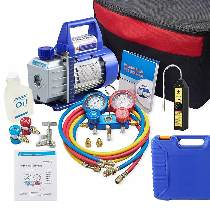 Buy Youxmoto 110V 1/3HP 4CFM Single Stage Rotary Vane Vacuum Pump and