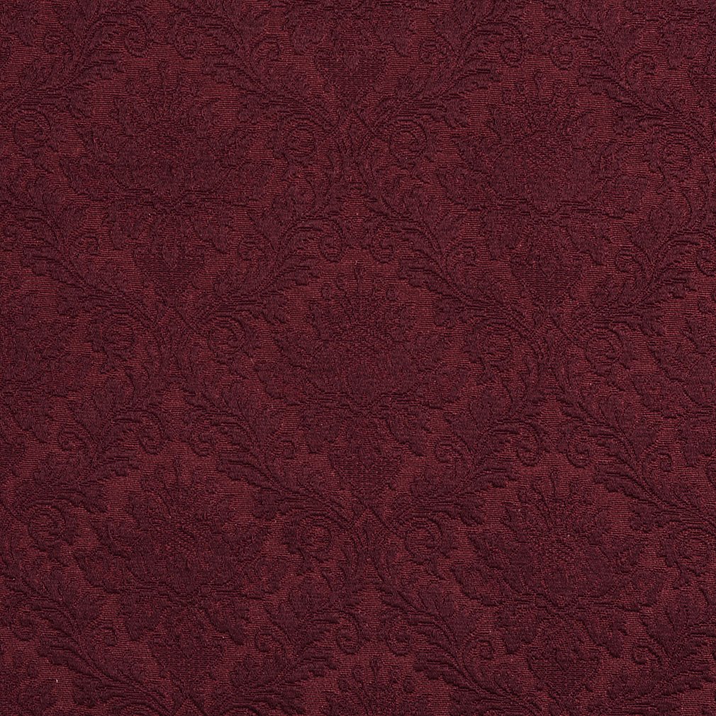 Burgundy Floral Jacquard Woven Upholstery Grade Fabric by The Yard - SKU: Dior Wine