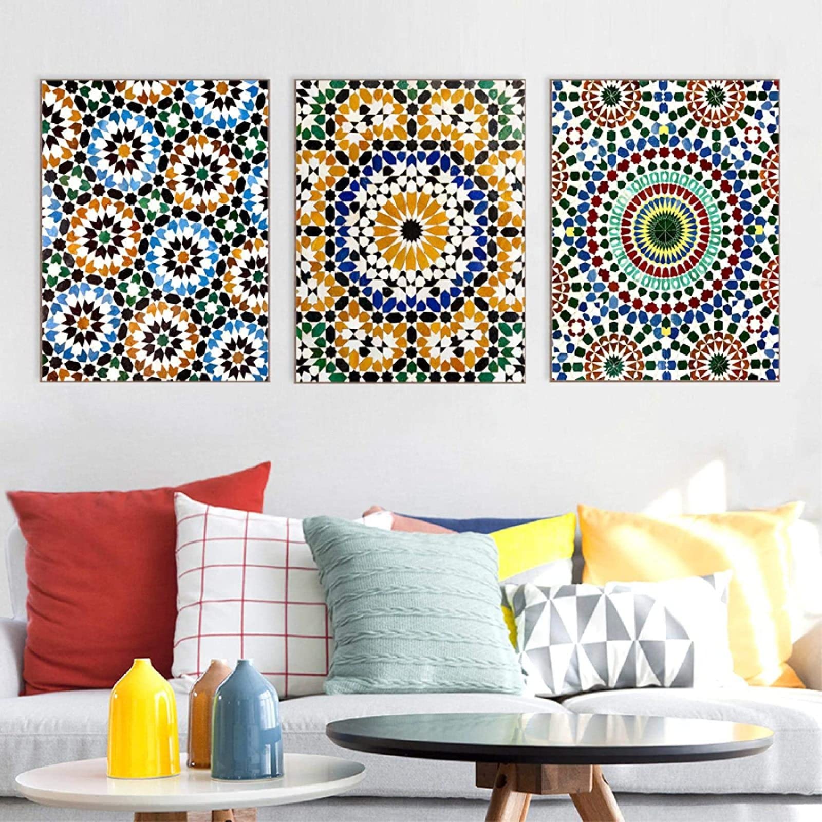 Amazon｜モロッコの壁アートパネルキャンバス絵画インテリア自由奔放に