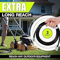 Vista 6 de Cable de extensión de 3 pies para interiores y exteriores 10/3 calibre Ultra resistente de 3 puntas SJTW, impermeable, cable de alimentación