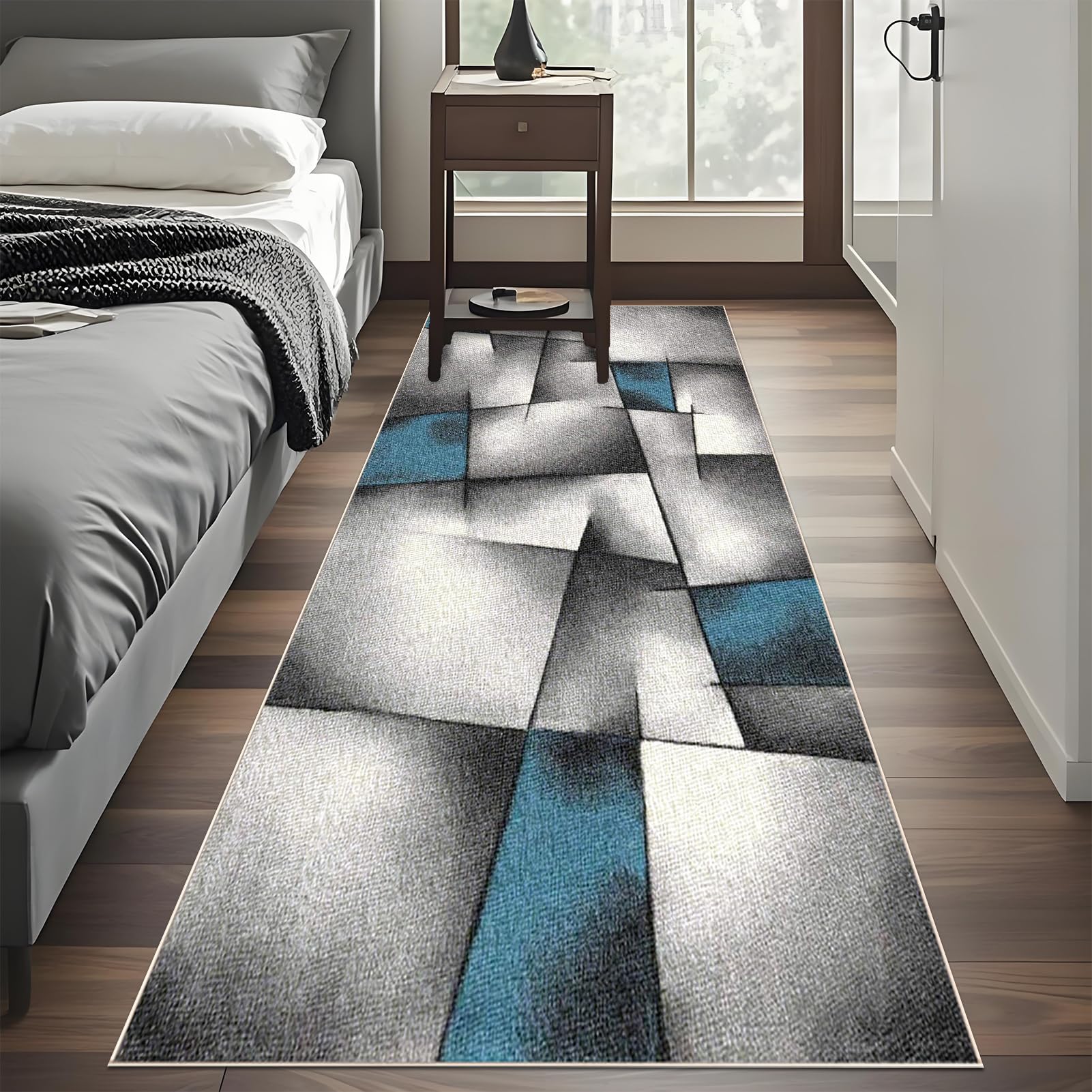 Teppich Läufer Flur Teppichläufer 90 x 500 cm Waschbarer LäUfer Teppich Flur Küchen Wohnzimmer Schlafzimmer Teppiche Küchenteppich Waschbar rutschfest Fußmatte ür Flur Küche Schlafzimmer