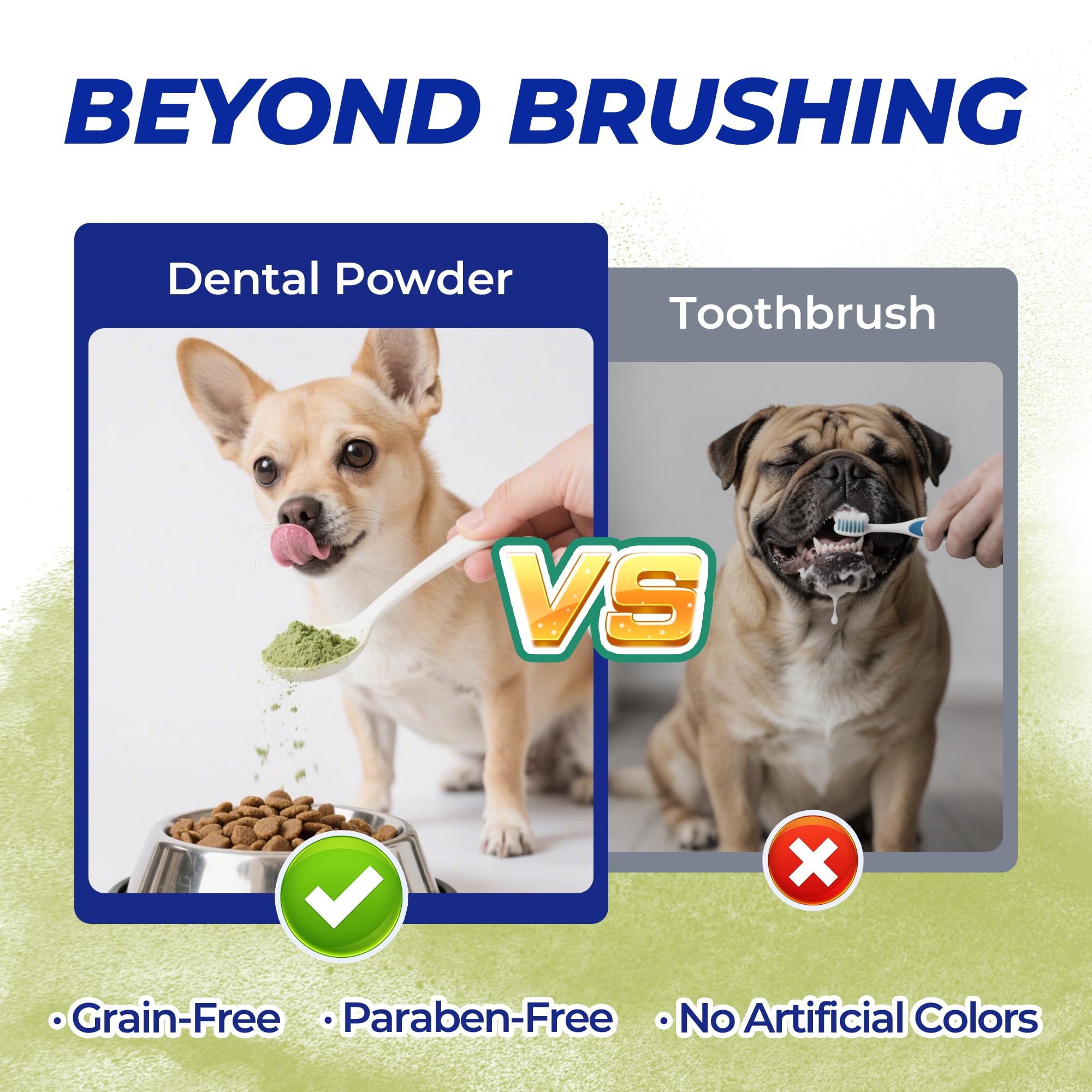 Wellix 8.82oz Dog Teeth Cleaning Powder - Dog Dental Care Powder and Cat Breath Freshener - Plaque and Tartar Remover with Enzymes & Mint for Dogs & Cats of All Ages and Breeds - image 5