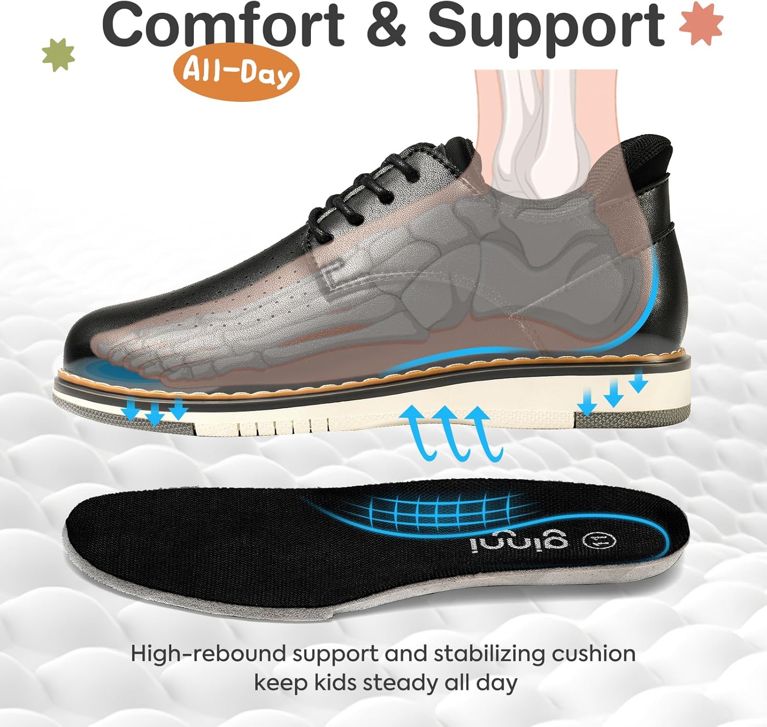 Boys Dress Shoes, Casual Oxfords Sneakers Comfort School Uniform Formal Shoes Wedding Church Dress Shoe for Toddler/Little/Big Kid - Image 4