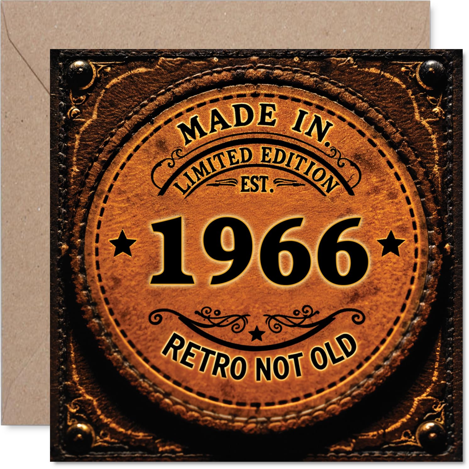 60th Birthday Card for Women Men - Retro Not Old - Happy 60 Birthday Cards for Husband Wife Uncle Sister Auntie Grandad, 145mm Bday Greeting Cards