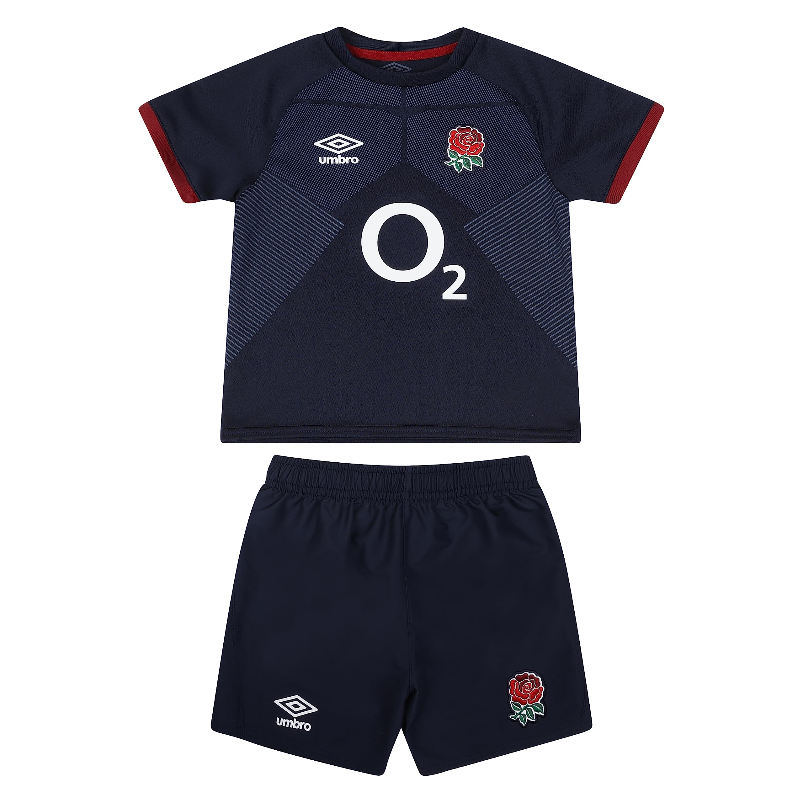 Umbro England 2023/24 Infant Kids Alternate Replica Rugby Kit Navy/Red