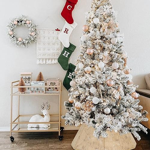 Miniatura 110 de Blissun Collar de árbol de Navidad, falda de árbol de Navidad con lentejuelas, anillo plegable para árbol de Navidad, cubierta de base