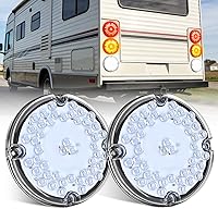 Vista 26 de Nilight 4 pulgadas redondas luces traseras de remolque con ojales de montaje empotrado, enchufes con soportes de montaje, 2 piezas, luces de giro