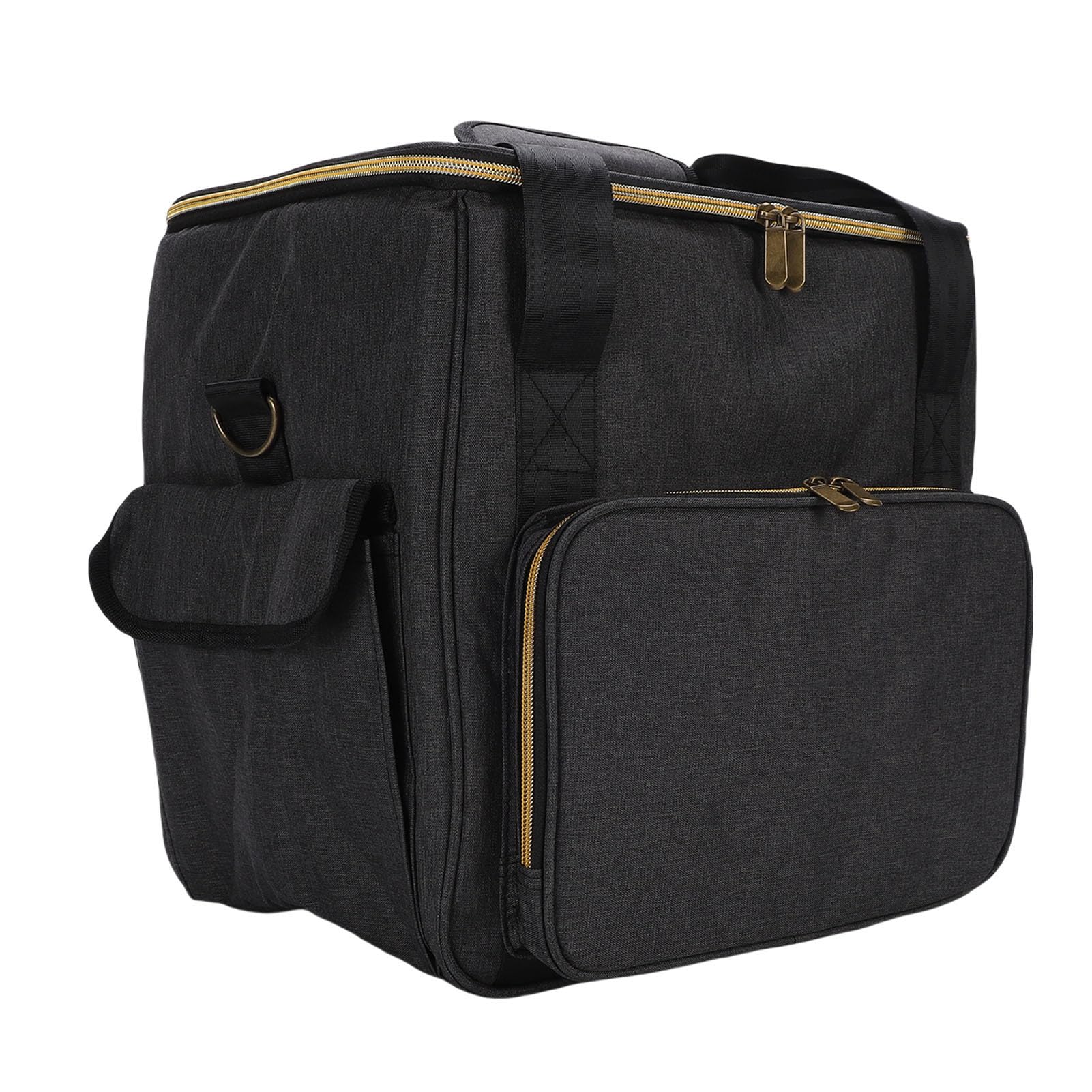 Generic Torba do Przenoszenia Płyt Trwały Organizer na 45 szt. 12-calowe Płyty Travel DJ Występy Tkanina Kationowa 13 X 9,8 X 13 Cali