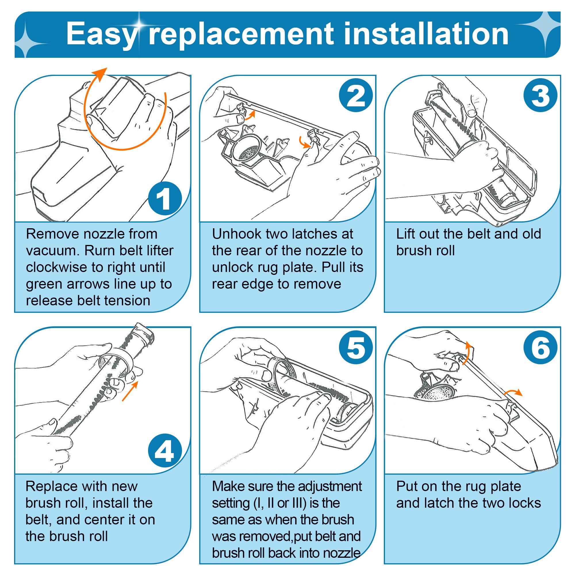 Rollo de cepillo para aspiradora compatible con aspiradora Kirby G3/G4/G5/G6/Sentria, Ultimate G, accesorios de aspiradora, piezas de repuesto, rodillo de cepillo de repuesto para limpieza de