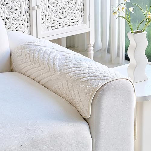 Miniatura 2 de Fundas de sofá (1 unidad, beige blanco, 27.6 x 27.6 pulgadas)