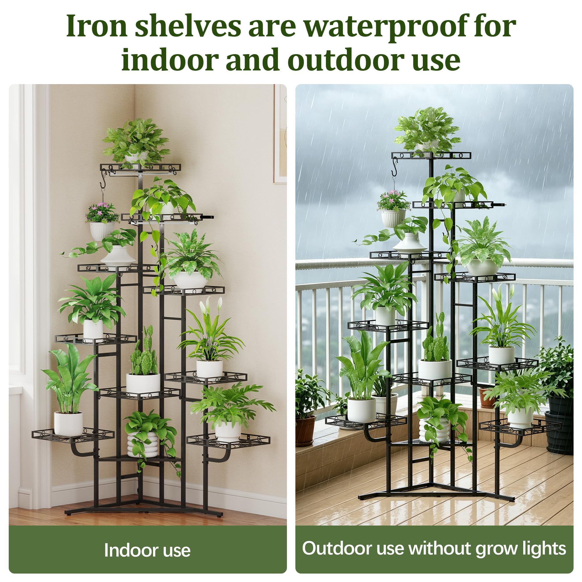 Best Plant Stand With Grow Lights in 2026: 5 Top Picks 3 Quikraen Plant Stand Indoor with 2-Head Grow Lights, 58' Tall Lighted Corner Pla — product photo