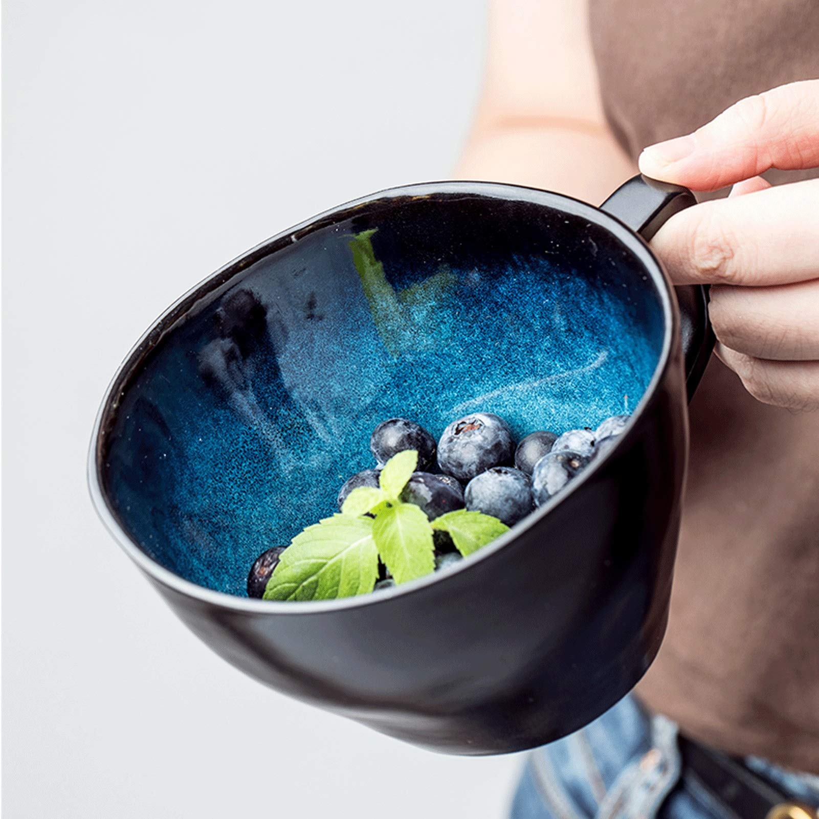 Kaffeetasse Große Keramik Kaffeetassen Unregelmäßig Großkaliber Milchbecher Gourmet Dessert Tassen Frühstück Haferflocken Tassen