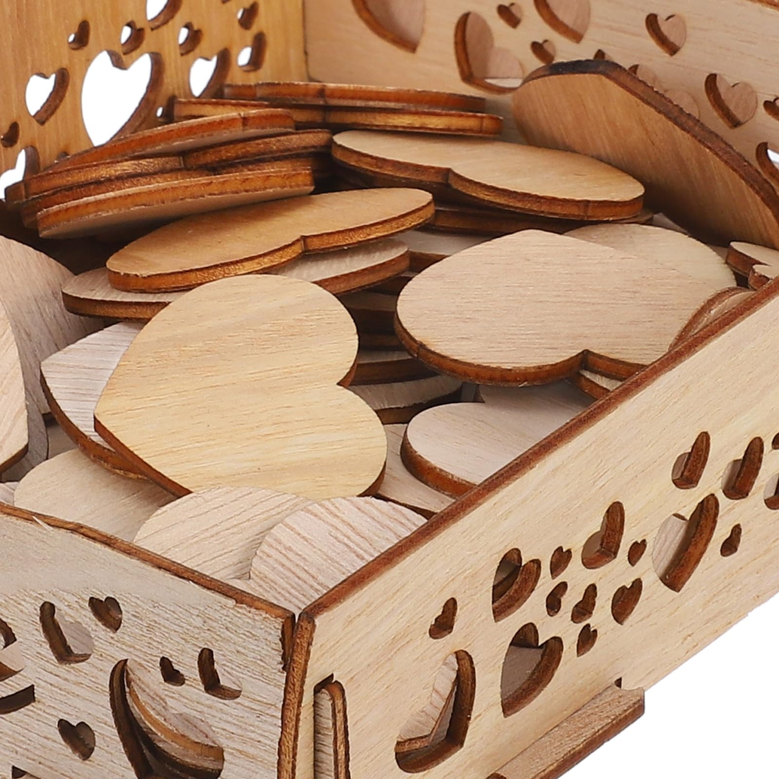GALPADA Libro de Firmas Marco Corazón de Madera para Bodas y Decoraciones de Mesa en Eventos Íntimos