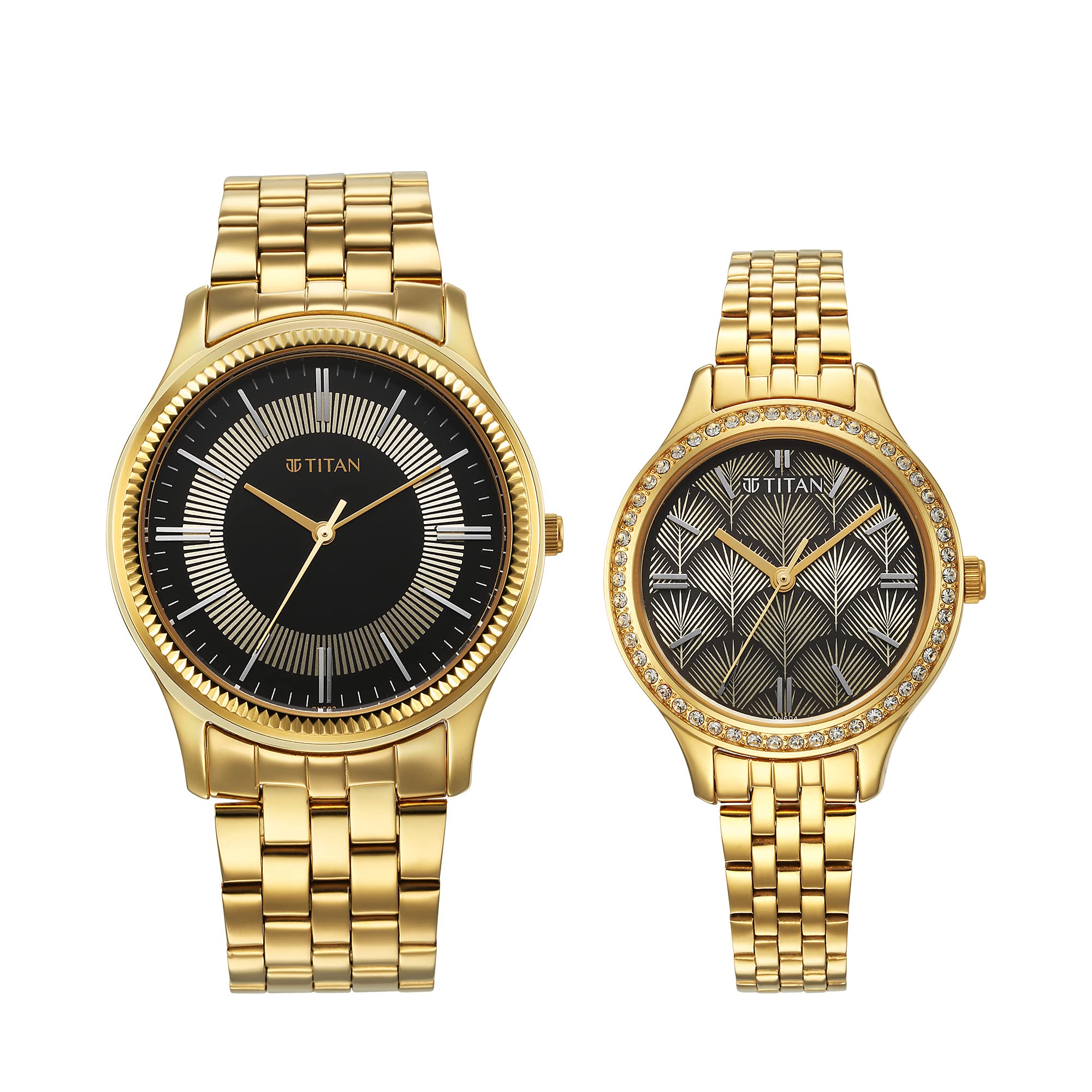 Titan Karishma Bandhan Black Dial Analog Stainless Steel Strap Watch for Couple-NS18242712YM02P (B0C1C7VB2T) Amazon Price History, Amazon Price Tracker