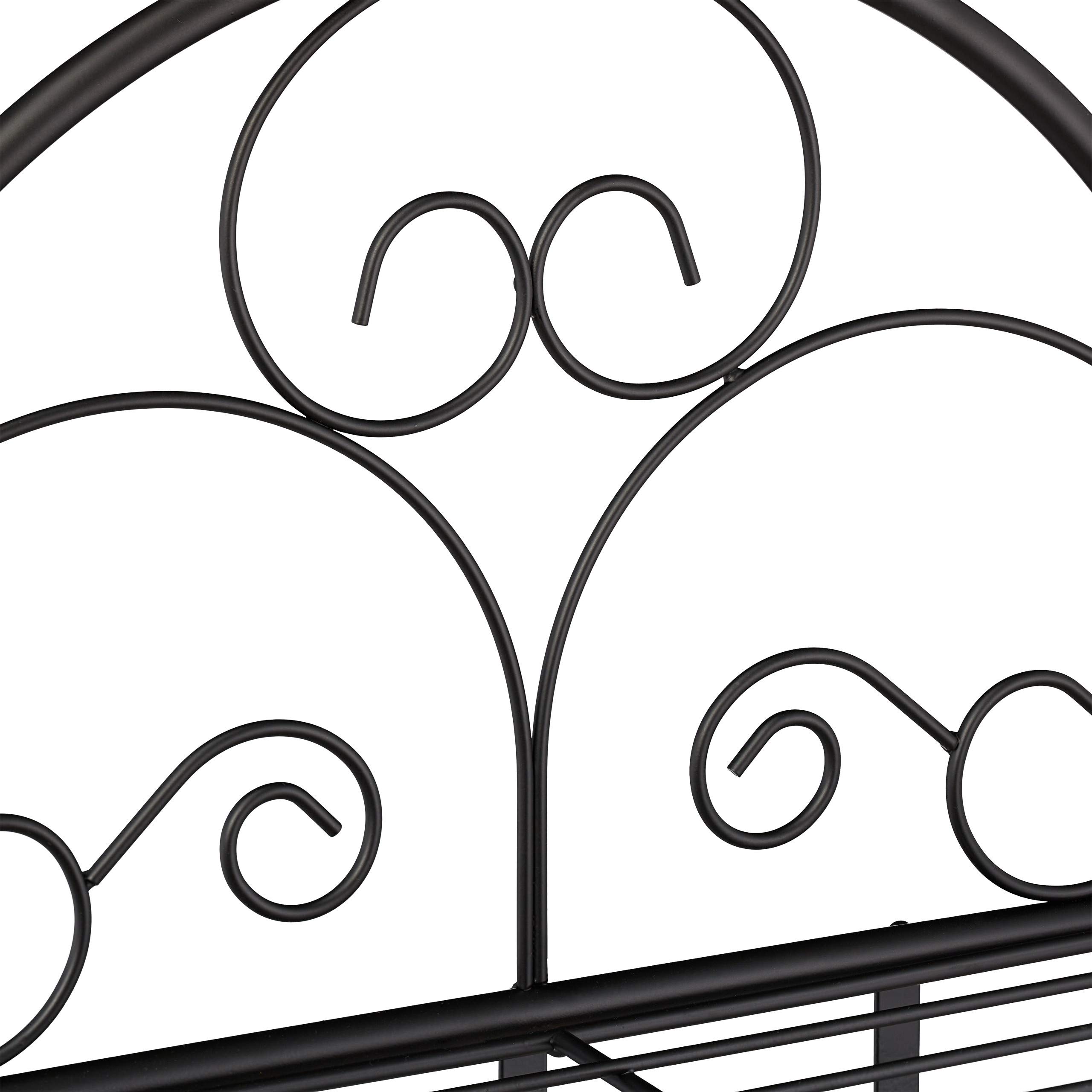 Relaxdays étagère extérieure Jardin, Pliable, 3 Niveaux, Balcon, Jardin & intérieur, métal, HLP 83 x 44,5 x 25 cm, Noir
