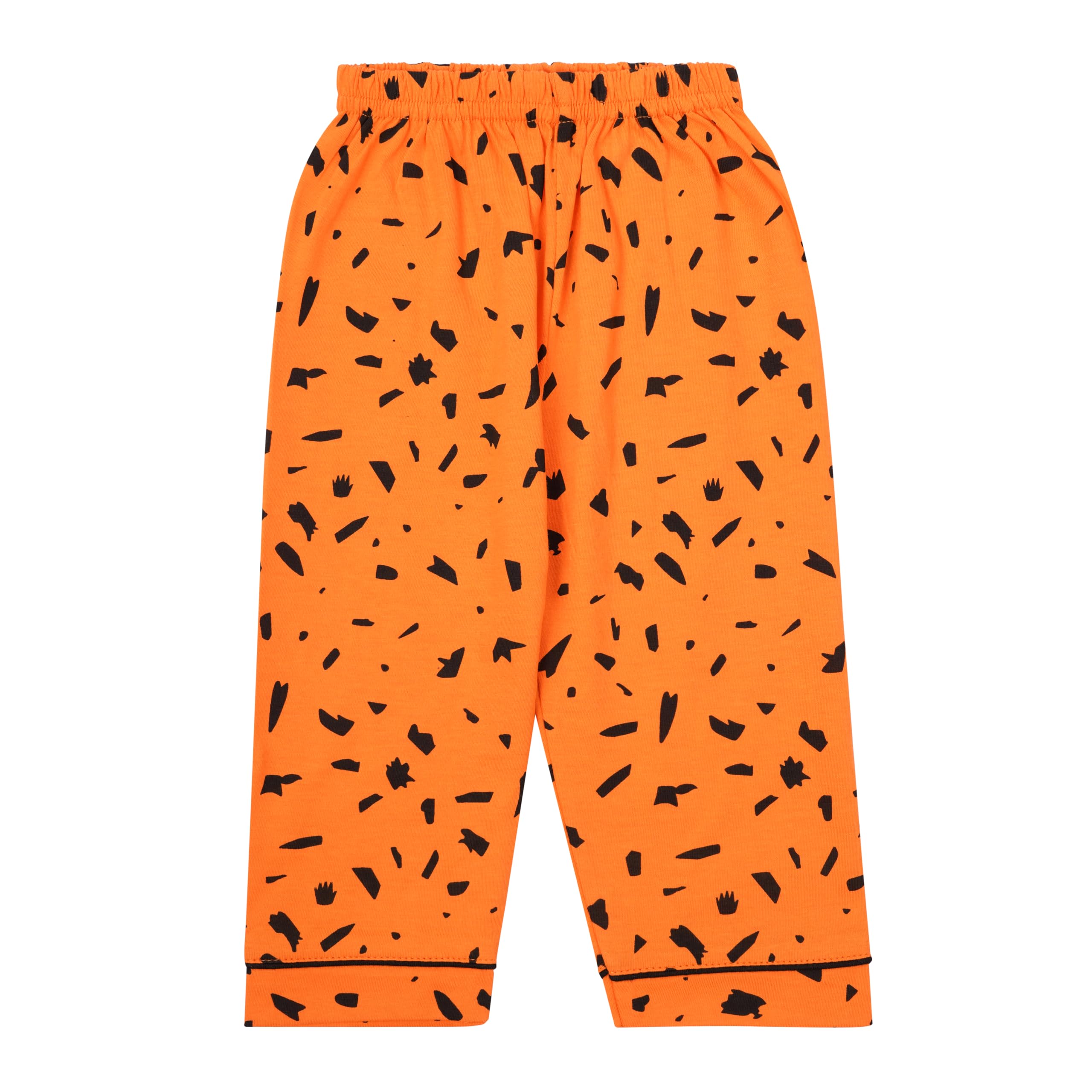 CLAP Kids Cotton Printed Full Sleeves Night Suit Orange 1Pc (4-5 Years, Orange Paint) - Image 4 thumbnail
