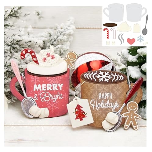 Mugs Kisses Metal Die Cuts, Mugs Kisses Cutting Dies Cut Stencils Card Paper Craft DIY Template Metal Cutting Dies Album Embossing Paper Dies for Card Making Scrapbooking