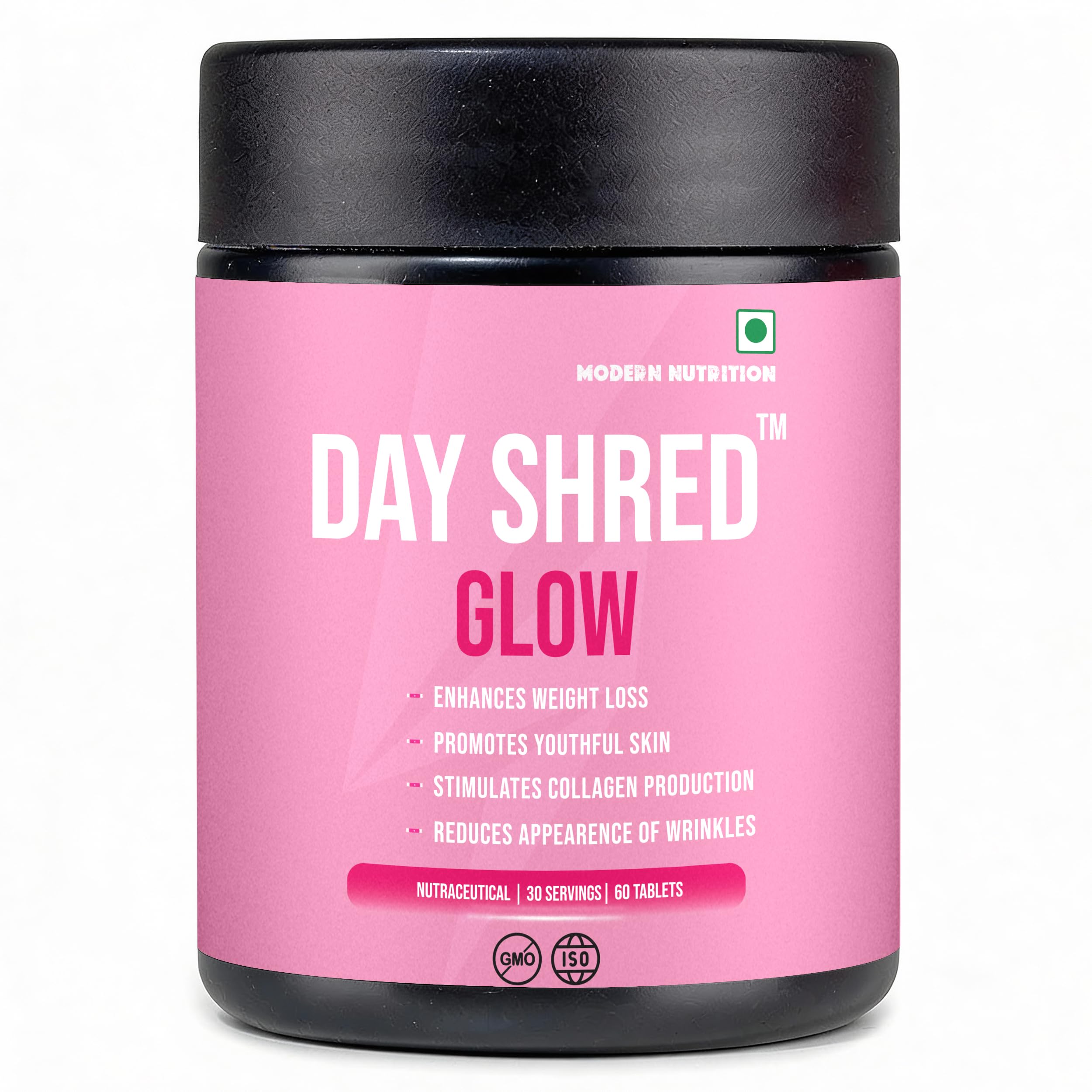 glutathione belly fat Day Shred GLOW | Advanced Weight Loss Supplement for Men Women | VEGAN  Collagen