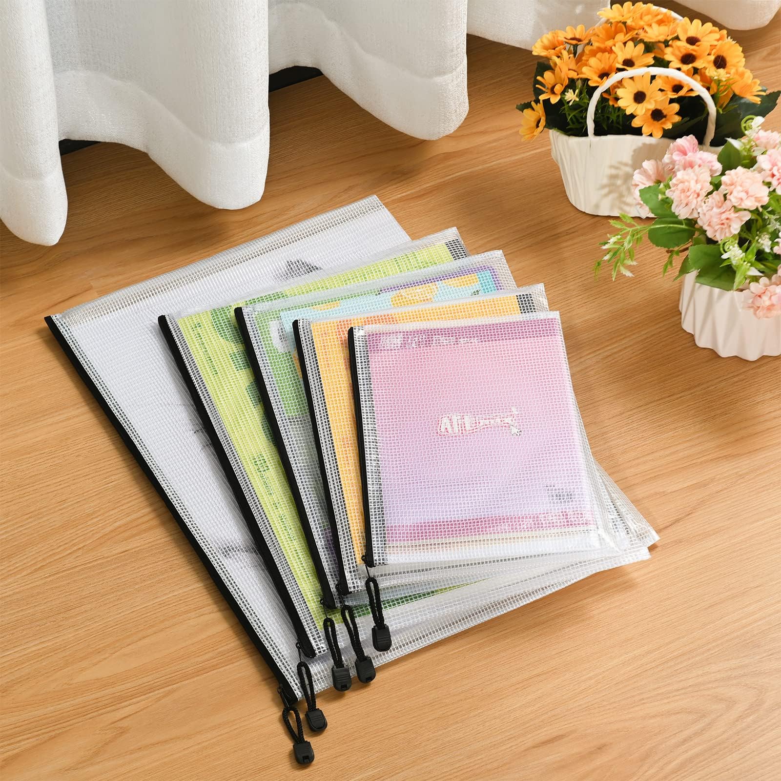 Amazon.co.jp: 12枚 B4 ジップウォレット A3 A4 プラスチックメッシュ