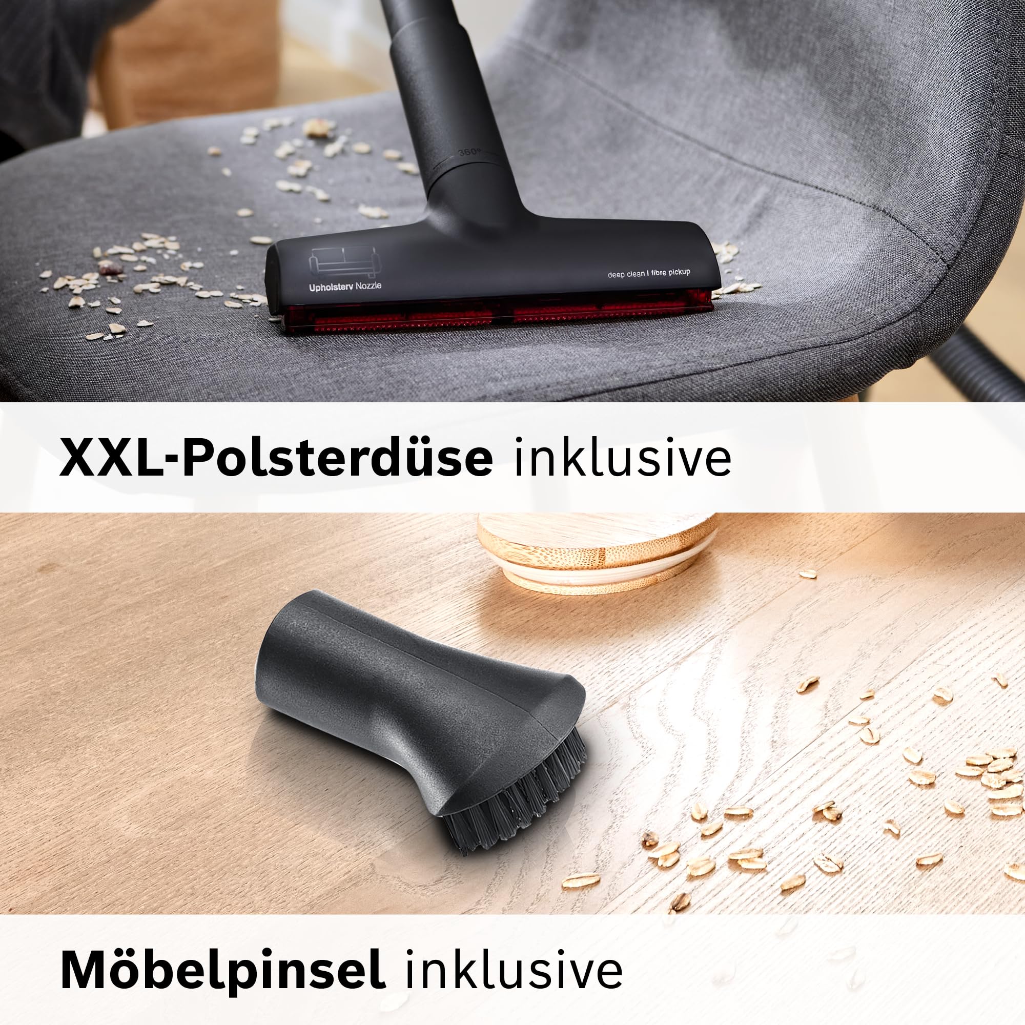 Bosch Staubsauger mit Beutel Serie 8 BGL8XPER, ideal für Allergiker, Hygiene-Filter, 10 Jahre Motorgarantie, XXL-Polsterdüse, XXL-Fugendüse, langes Kabel, Made in Germany, leise, 700 W, blau