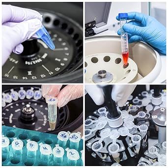 0.5ml Microcentrifuge Tube with Snap Cap Bottom Tip 500Pcs, 0.5ml Centrifuge Tubes with Flip Cap, Polypropylene with Graduated and Write Marks