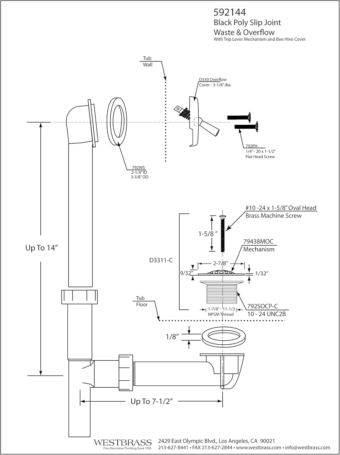 Flаѕh Sаlе Buу 1 gеt 1 Westbrass 592144-50 1-1/2 x 14 Black Poly Tubular Bath Waste & Overflow Assembly with Trip Lever and Beehive Strainer Grid Drain Cover, 1-Pack, Powder Coat White Flаѕh Sаlе Buу 1 gеt 1 Westbrass 592144-50 1-1/2 x 14 Black Poly Tubular Bath Waste & Overflow Assembly with Trip Lever and Beehive Strainer Grid Drain Cover, 1-Pack, Powder Coat White