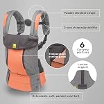 LÍLLÉbaby Toutes les saisons Ergonomie complète 6-in-1 Nouveau-né à Toddler - avec support Lombaire - pour les enfants 7-45 livres - 360 Degré Bébé - Entrée & Face à l'extérieur - Coral frais