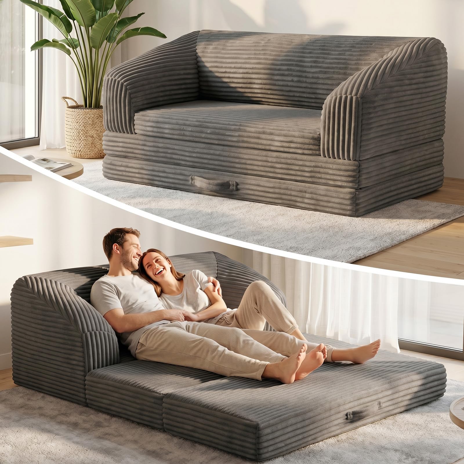 AOLVDOW Tri-Folding Sofa Bed