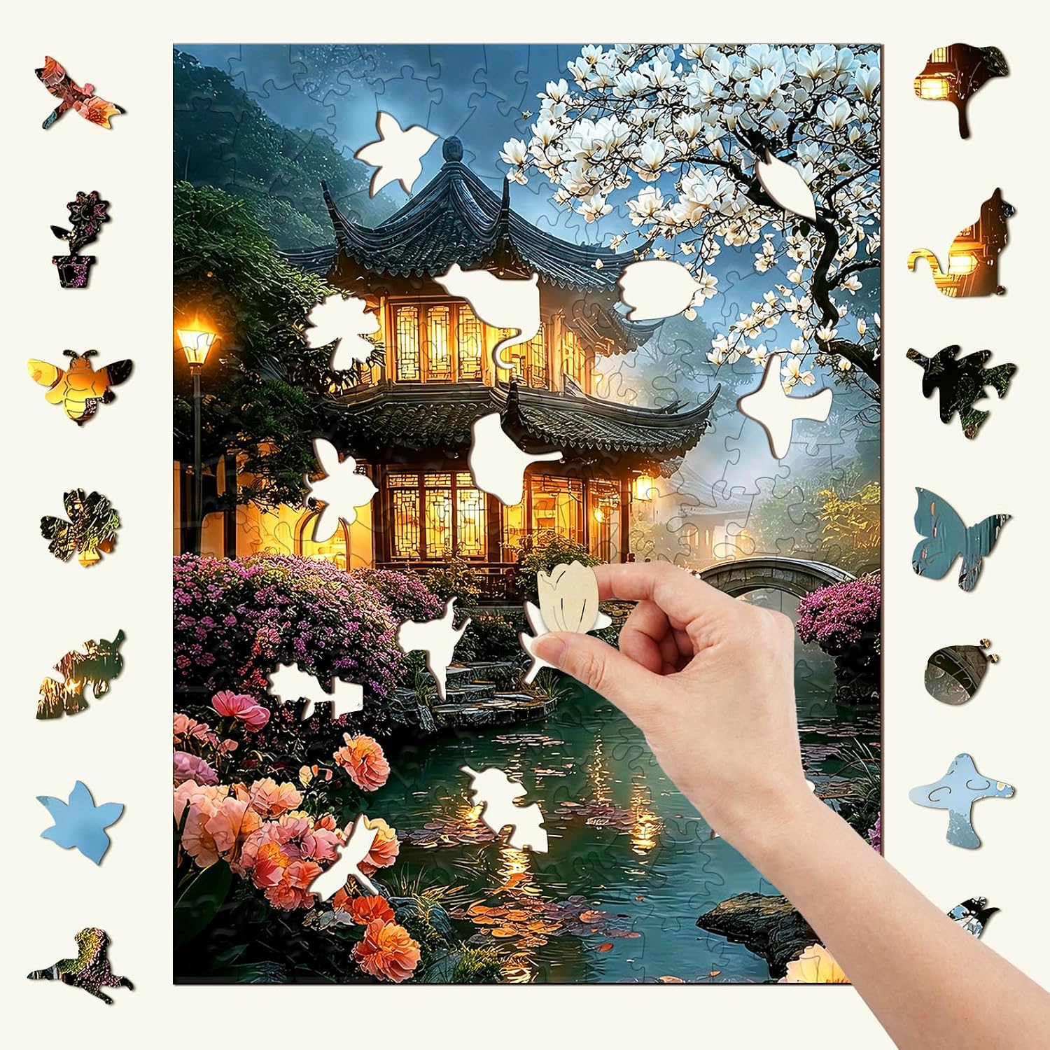 Wooden Puzzles for Adults, Wood Jigsaw Puzzles 200 Pieces, Cool Wood Puzzle Wall Decor, Unique Animal Adult Puzzles Piece, Creative Gift for Family Game image 3