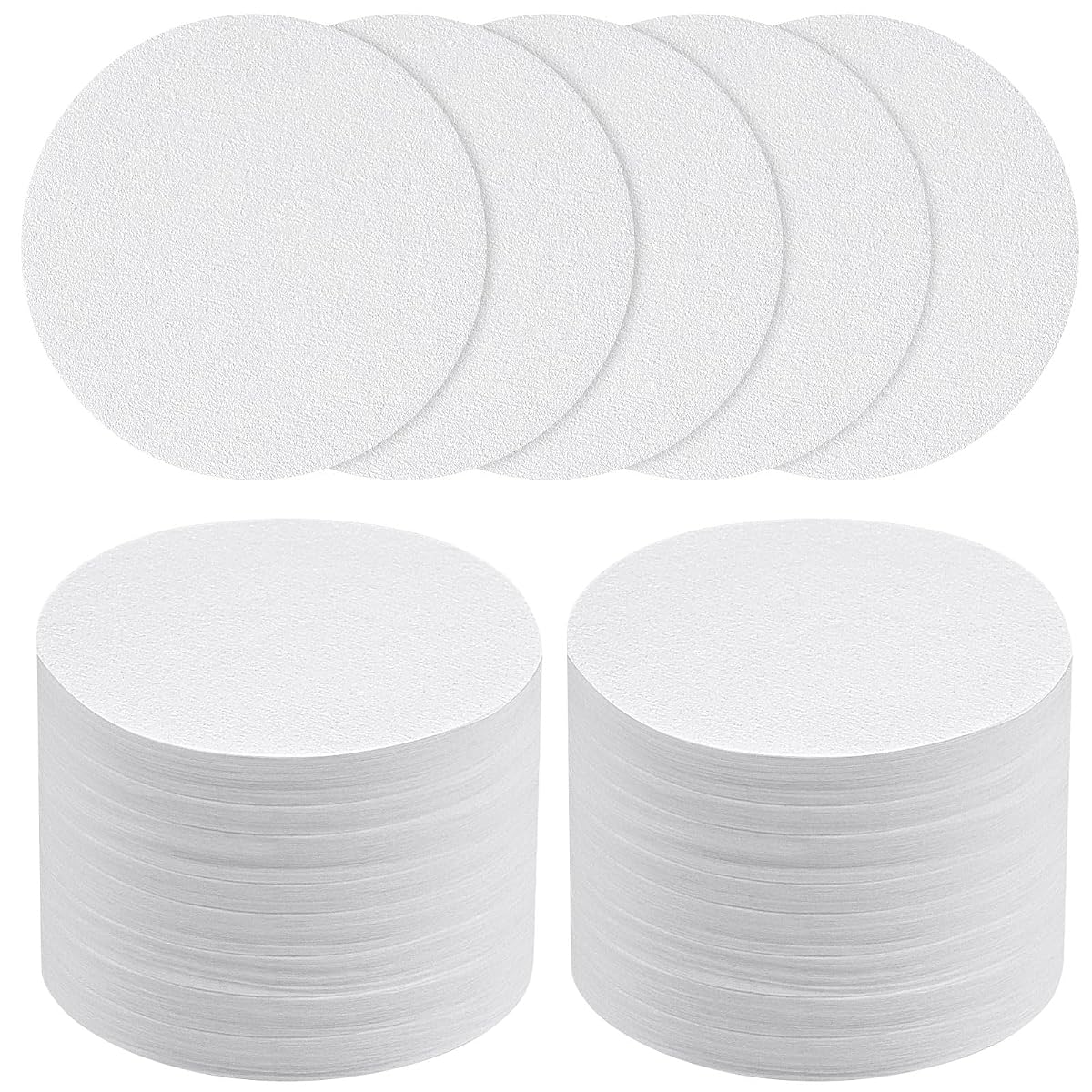 HOTUT Okrągły papierowy filtr do kawy, 400 sztuk 64 mm filtrów papierowych do espresso, Naturalny papier filtracyjny filtry papierowe do kawy, do Aeropress -Biały