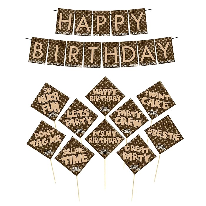 Buy Partyzon Louis Vuitton Theme Props Banner Swirls for LouisVuittion