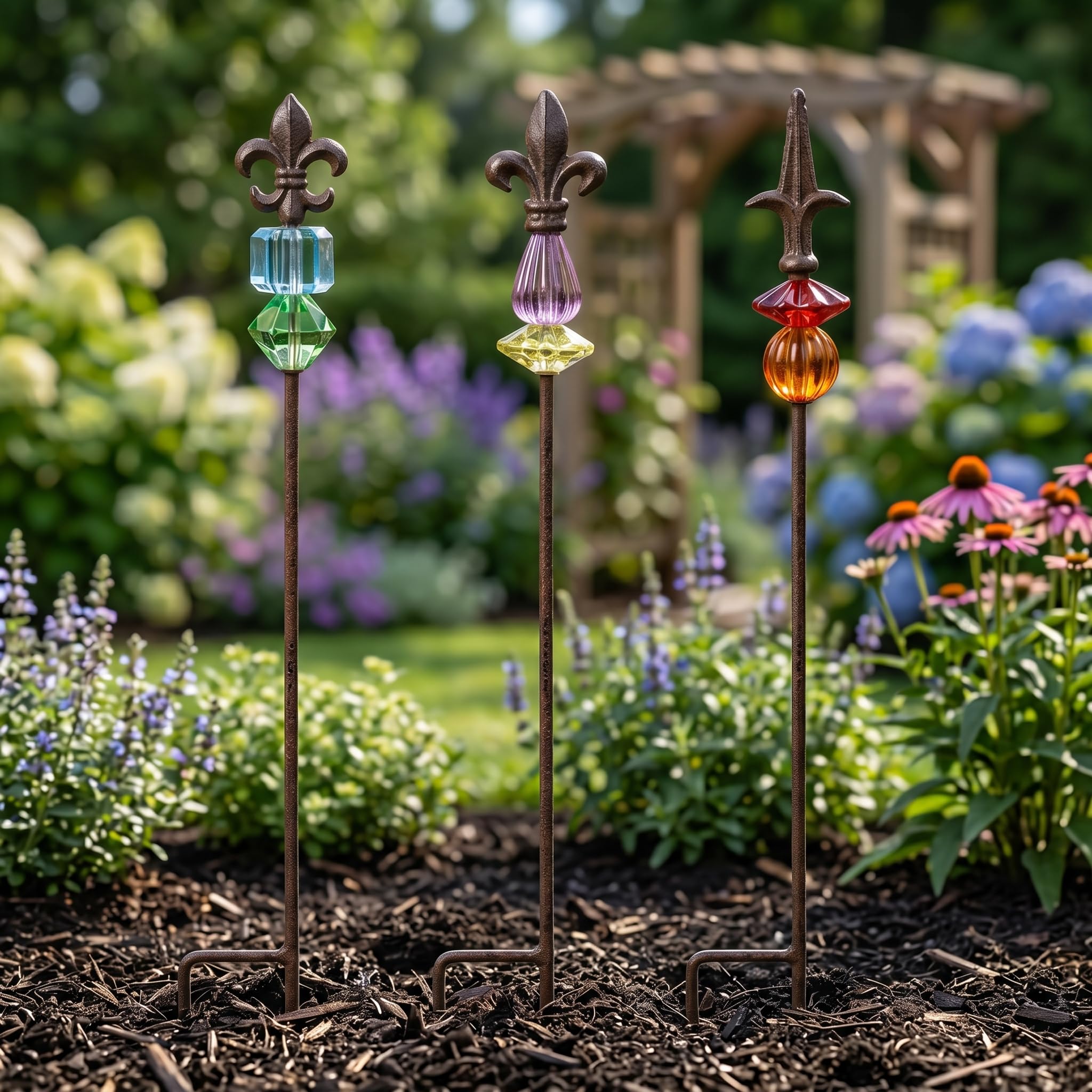 Topadorn Garden Stake Magic Wand Set of 3