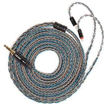 KBEAR ST16 Plus Long Earphone IEM Cable 2M Length 5N OCC Silver-Plated Upgrade Long Headphone Extension Cords for UM3X ES4 ZST ZSN ZSR C10 AS10 ZS10 C12 C16 V80 V90 Blon-03 Earbuds Wired 2PIN 3.5MM