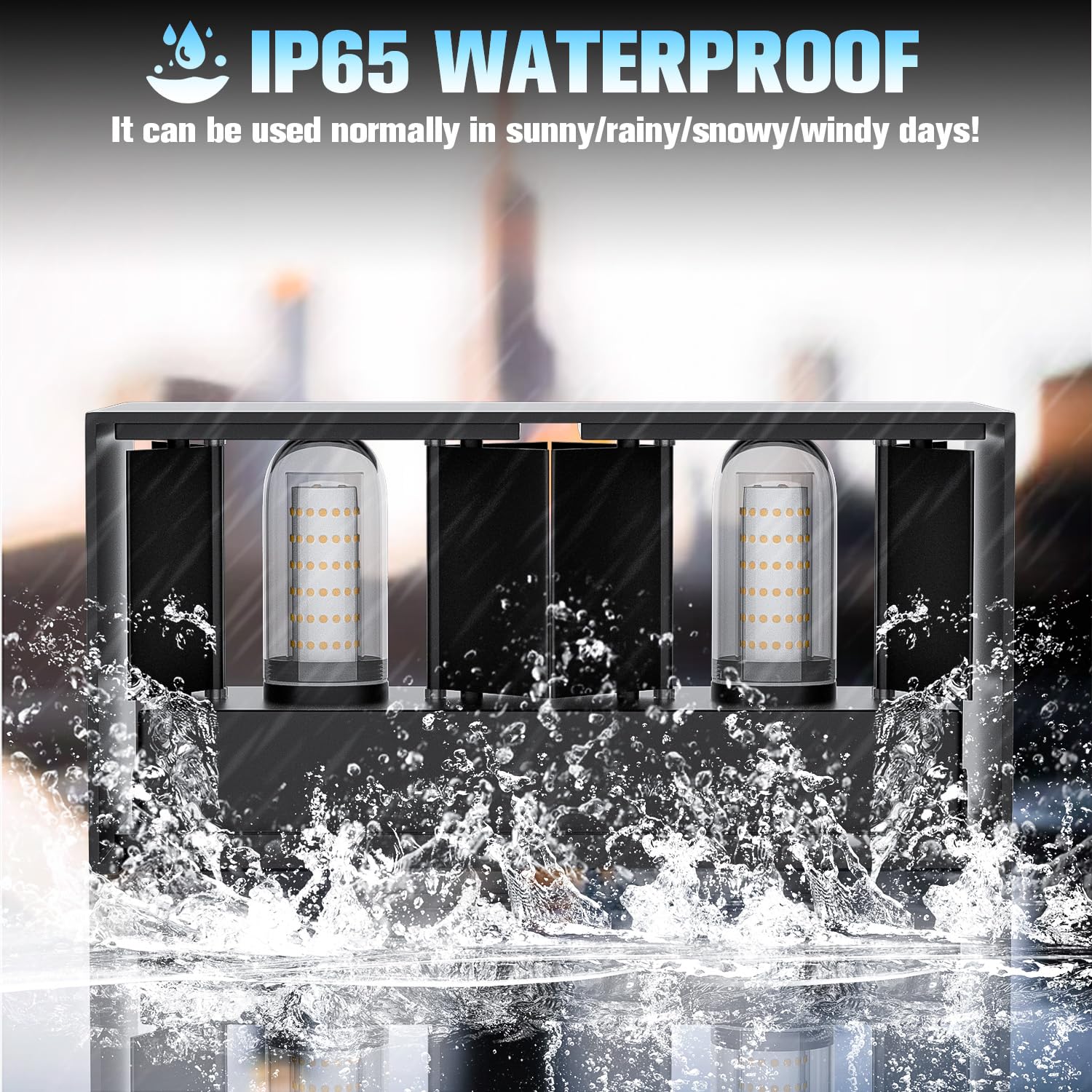 YrgePowk Applique da Parete con Lampadina Sostituibile G9 LED, Applique da Esterno IP65 Impermeabile Applique da Parete Interno 18W 3000K Bianco Caldo Angolo del Fascio Regolabile (Nero)