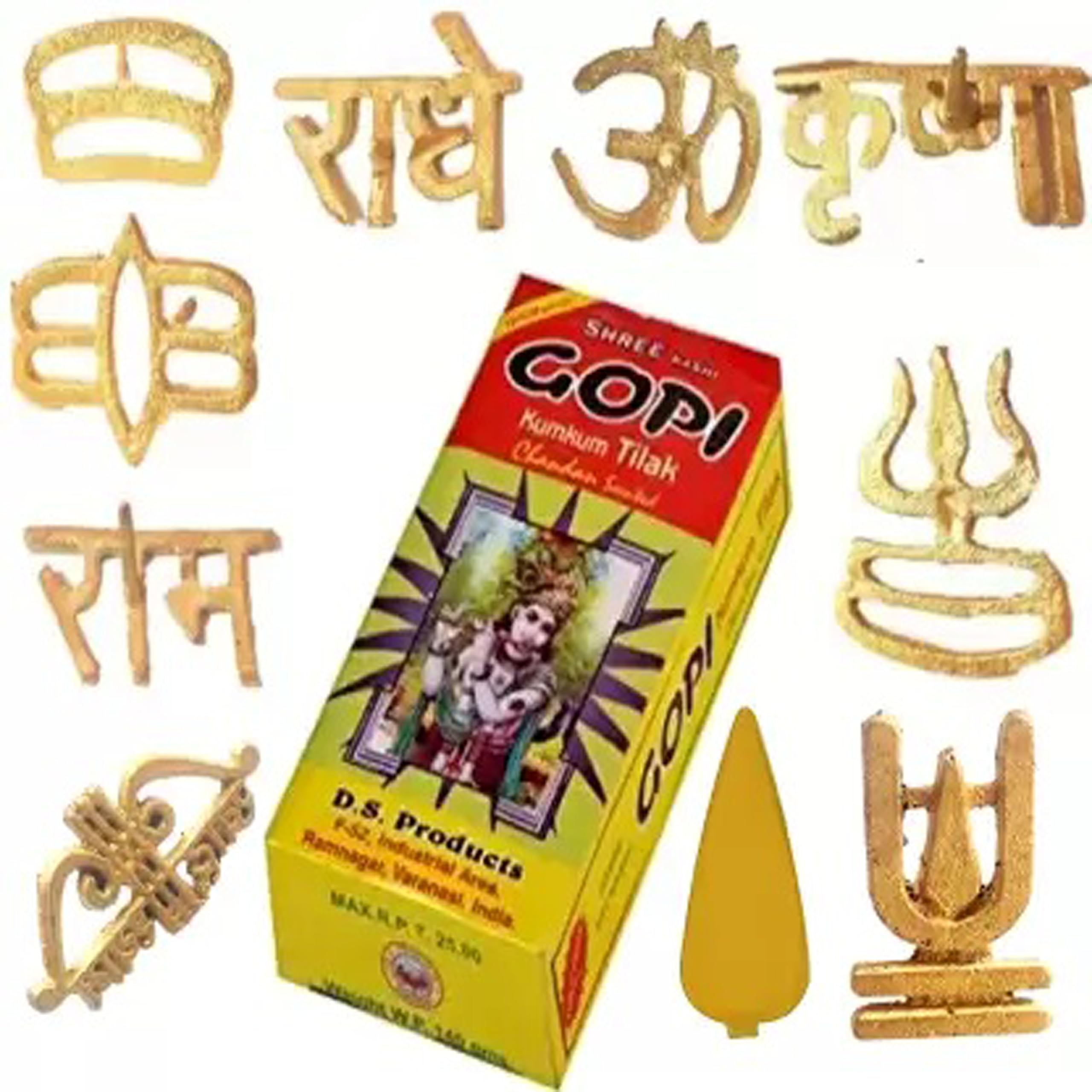 Religious Forehead Tilak Stamp Deity Ornaments (Pack of 11) with Gopi Chandan (B0CBCB3432) Amazon Price History, Amazon Price Tracker