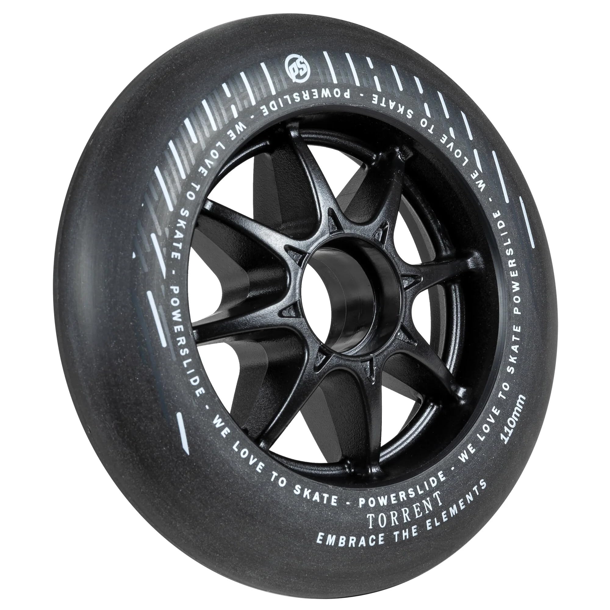 Powerslide Torrent Rain – Roues Roller 110mm/84A, 4-pack, Spéciales Routes Mouillées, Adhérence Optimale