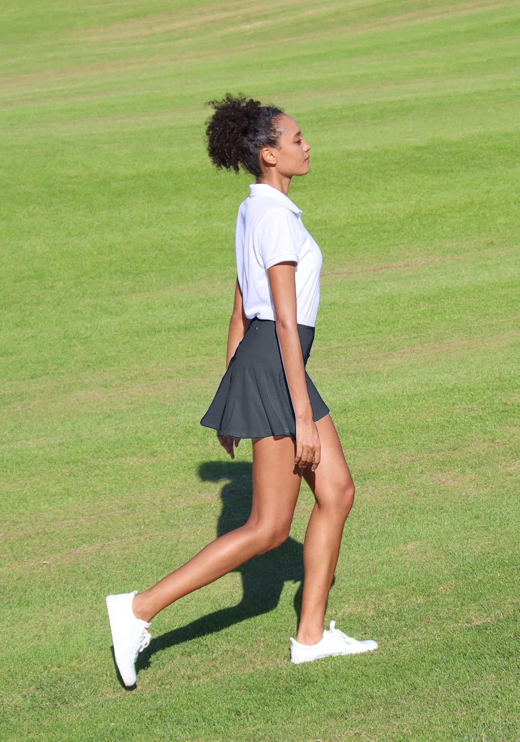 SANTINY Pleated Tennis Skirt for Women with 4 Pockets Women's High Waisted Athletic Golf Skorts Skirts for Running Casual