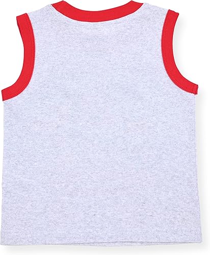 Miniatura 5 de Disney Mickey Mouse, Donald Duck and Pluto - Paquete de 2 camisetas sin mangas para niños pequeños y niños pequeños, color rojo y gris