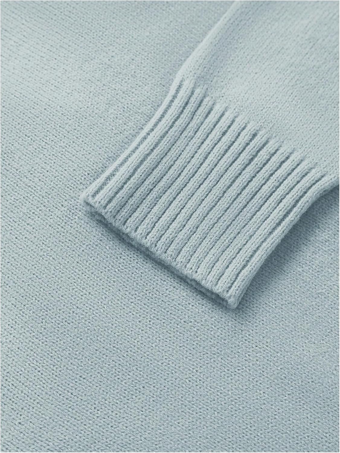 MakeMeChic Women's Metal Button Up Sweaters Cardigan Wrap V Neck Tie Back Long Sleeve Knit Tops - Image 4